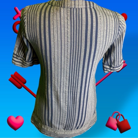 NWOT BCBGMaxAzria ‘Tonal Canyon Striped Zip Front Shift Dress’ in Chambray XXS - Picture 12 of 16